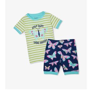 2T Delightful Butterflies Organic Cotton Short Pajama Set 2
